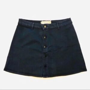 NWOT Altar'd State Navy Button Front Mini Skirt